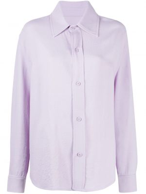 Camisa con botones oversized Ami Paris violeta
