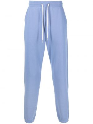 Pantaloni sport din bumbac John Elliott albastru