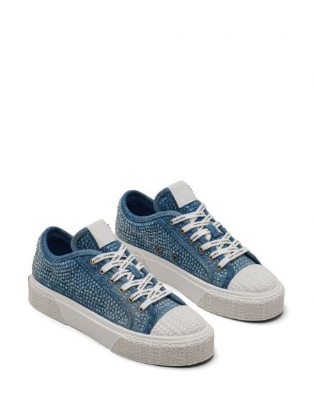 Sneakersy z kryształkami Marc Jacobs niebieskie