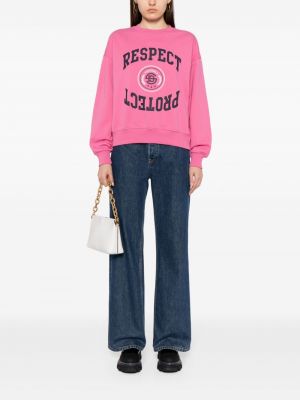 Sweatshirt aus baumwoll mit print Studio Tomboy pink