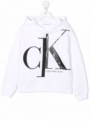 Hoodie för tjejer Calvin Klein Kids vit