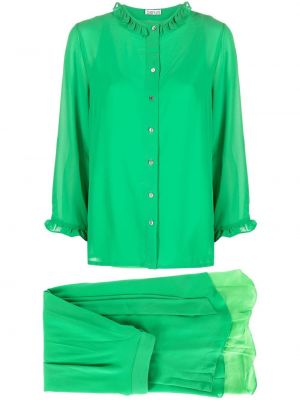 Asimetriškas sijonas su raukiniais Baruni žalia