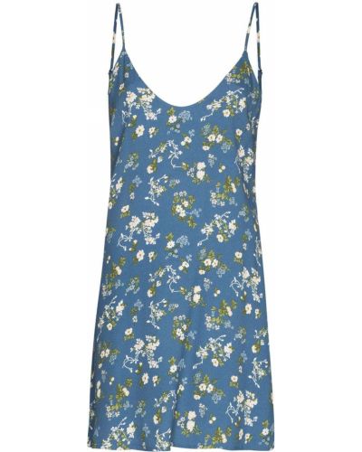 Mini vestido de flores con estampado Reformation azul