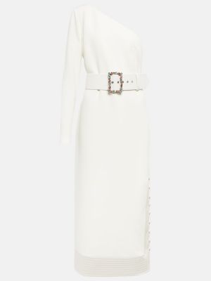 Robe mi-longue asymétrique Safiyaa blanc