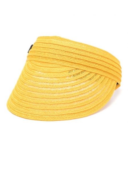 Cappello con visiera Borsalino giallo