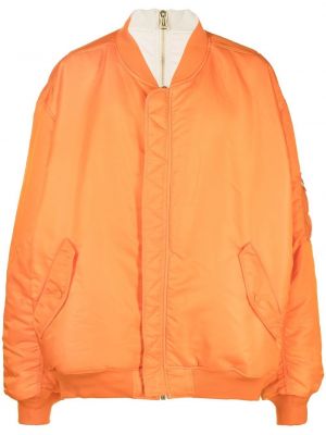 Bomber bunda na zips Vetements oranžová