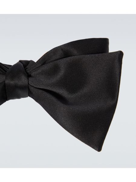 Hodvábna kravata s mašľou Brioni čierna