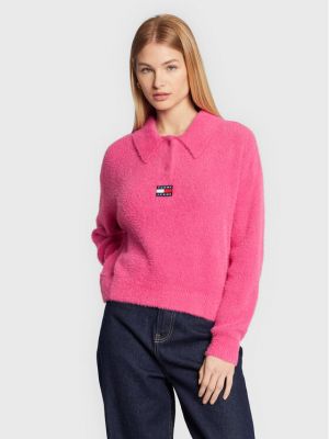 Džemper Tommy Jeans ružičasta