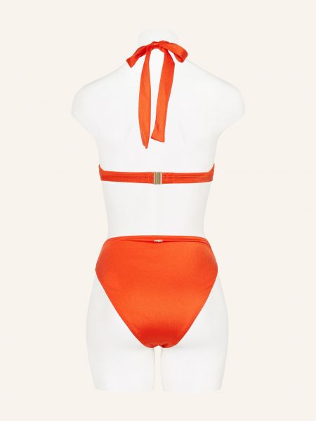 Satynowy bikini z wysoką talią Cyell pomarańczowy