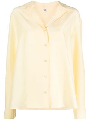 Hedvábná košile Totême žlutá