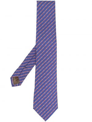 Копринена вратовръзка с принт Church's синьо