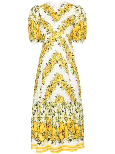 Kvetinový rovné šaty s potlačou Alemais