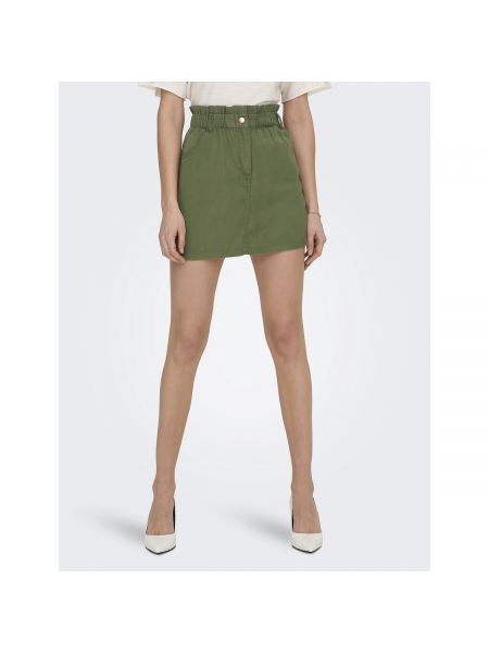 Mini falda de cintura alta Only verde