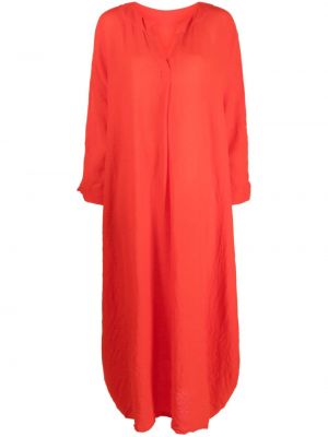 Sukienka koszulowa z dekoltem w serek Daniela Gregis czerwona