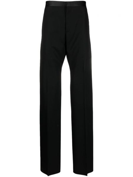 Pantaloni cu picior drept din satin Givenchy negru