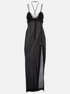 Robe longue en coton Nensi Dojaka noir