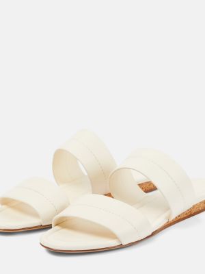 Kožené sandály Gabriela Hearst béžové