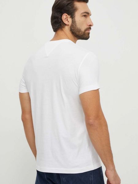 Bavlněné tričko Tommy Hilfiger bílé