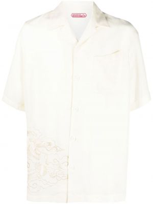 Camicia ricamata Maharishi bianco