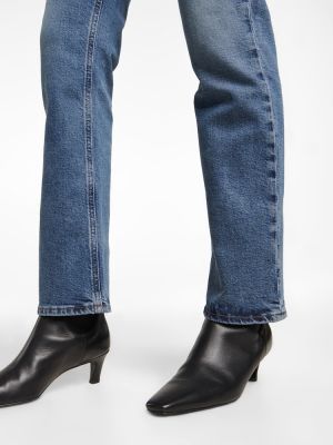 Jeans bootcut taille haute large Agolde bleu