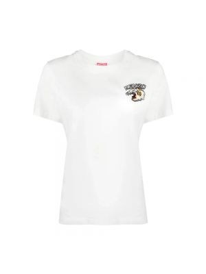 Jersey t-shirt mit tiger streifen Kenzo weiß