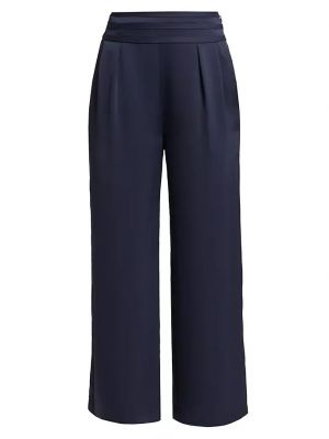 Атласные широкие брюки Ramy Brook синие
