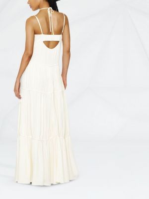 Sukienka długa plisowana Jonathan Simkhai biała