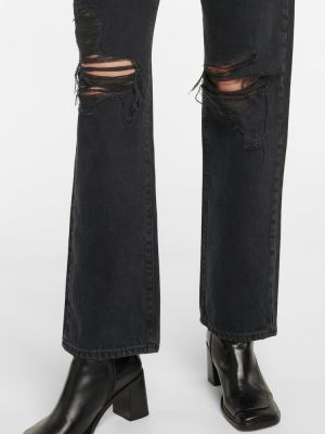 Laia lõikega kõrge vöökohaga teksapüksid Slvrlake must