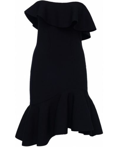 Viskózové mini šaty Alexander Mcqueen černé