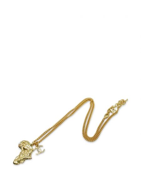 Medál gyöngyökkel Chanel Pre-owned aranyszínű