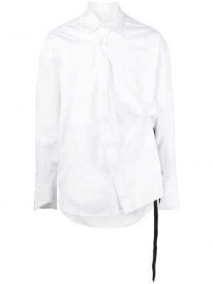 Camicia di cotone asimmetrica Marina Yee bianco