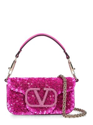 Selyem táska Valentino Garavani rózsaszín