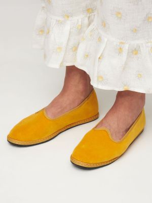 Zamatové loafersy Vibi Venezia žltá
