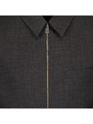Chaqueta de lana con cremallera clásica Givenchy gris