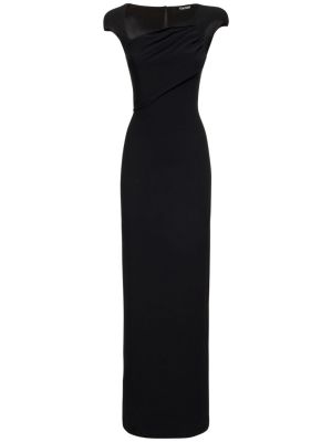 Hedvábné dlouhé šaty Tom Ford černé