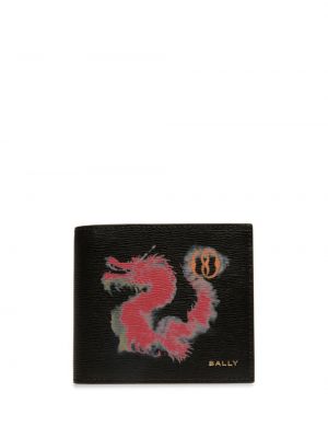 Kožni novčanik s printom Bally