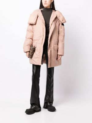 Péřová bunda s kapucí Nº21 růžová