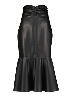 Kožená sukňa z ekologickej kože Philosophy Di Lorenzo Serafini čierna