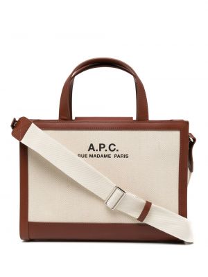 Trykt shoppingbag A.p.c. hvit