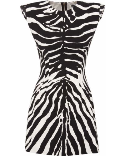 Rochie mini cu model zebră Dolce & Gabbana negru