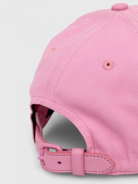 Бавовняна кепка з аплікацією Coach рожева
