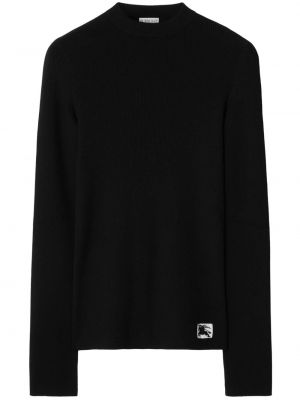 Vlnený sveter Burberry čierna