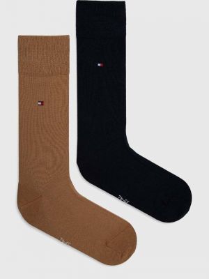 Чорапи Tommy Hilfiger кафяво