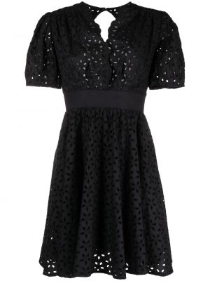 Bavlnené mini šaty Pinko čierna