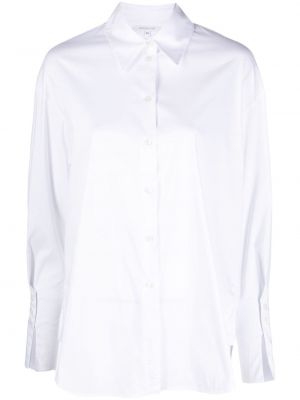 Bavlnená košeľa s dlhými rukávmi Patrizia Pepe biela