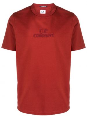 Bavlněné tričko s výšivkou C.p. Company červené