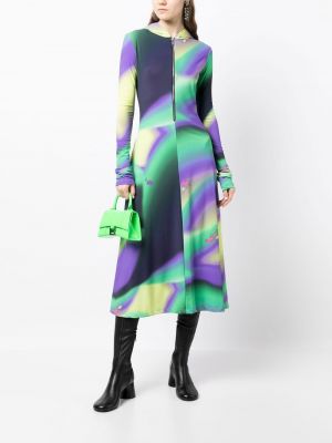 Šaty s přechodem barev Natasha Zinko stříbrné