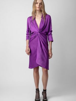 Атласное вечернее платье Zadig&voltaire фиолетовое