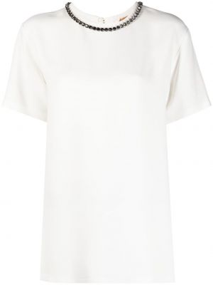 Блуза с кристали N°21 бяло