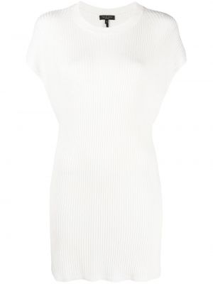 Viskózové mini šaty s krátkými rukávy Rag & Bone - bílá